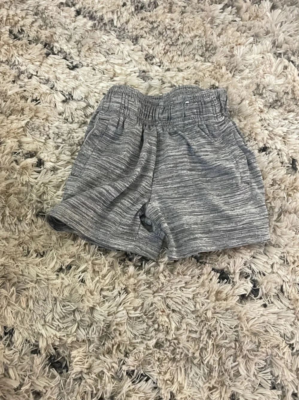 Kids Blue Ribbed Leggings with Gray Knit Shorts Set